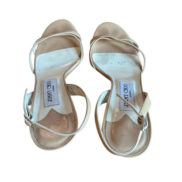 Jimmy Choo Women's Leather Indie Slingback Heels in Nude Size 9.5 (39.5) - Picture 6 of 8